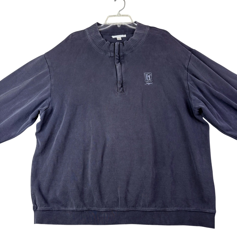 Cutter & Buck XXXL Navy Blue TPC Sawgrass 1/4 Zip Supima Cotton Golf Sweatshirt